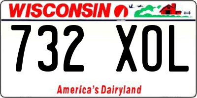 WI license plate 732XOL