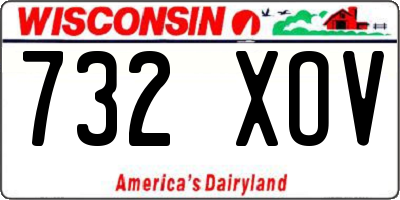 WI license plate 732XOV
