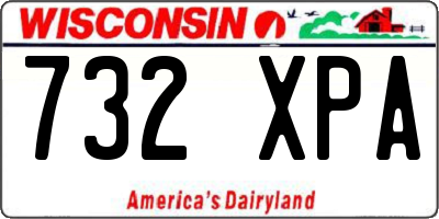 WI license plate 732XPA