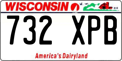 WI license plate 732XPB