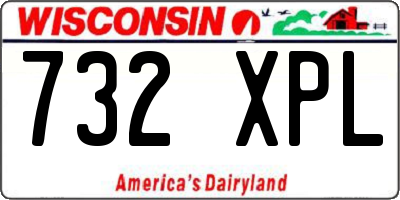 WI license plate 732XPL
