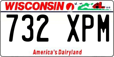 WI license plate 732XPM