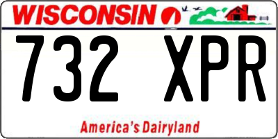 WI license plate 732XPR