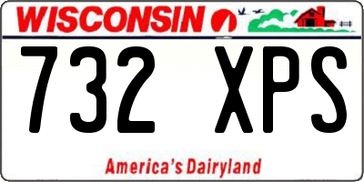 WI license plate 732XPS