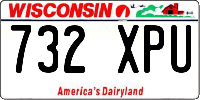 WI license plate 732XPU