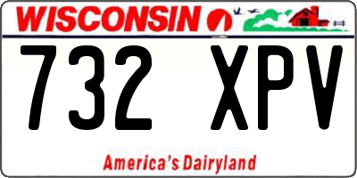 WI license plate 732XPV