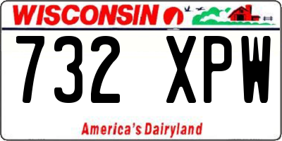 WI license plate 732XPW