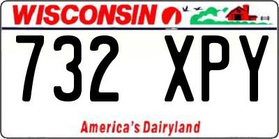 WI license plate 732XPY