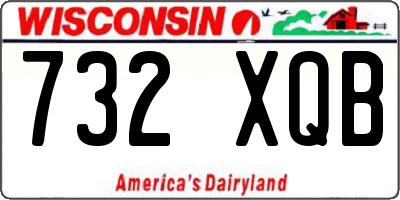 WI license plate 732XQB
