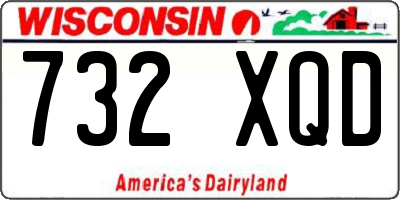 WI license plate 732XQD