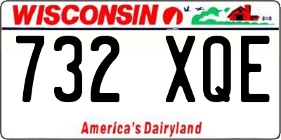 WI license plate 732XQE