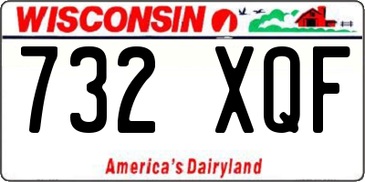 WI license plate 732XQF