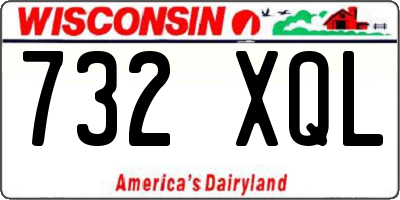 WI license plate 732XQL
