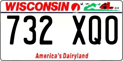 WI license plate 732XQO
