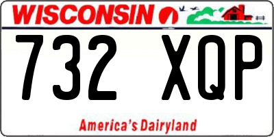 WI license plate 732XQP