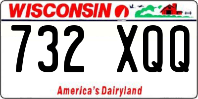 WI license plate 732XQQ