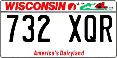 WI license plate 732XQR