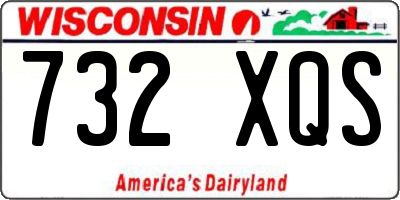 WI license plate 732XQS