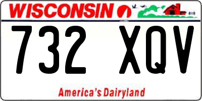 WI license plate 732XQV
