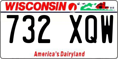 WI license plate 732XQW