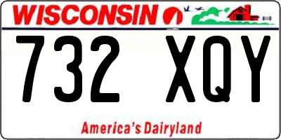 WI license plate 732XQY