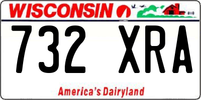 WI license plate 732XRA
