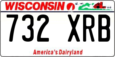 WI license plate 732XRB