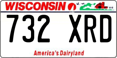 WI license plate 732XRD