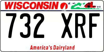 WI license plate 732XRF