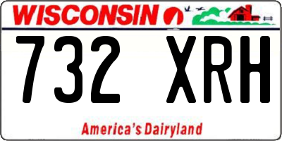 WI license plate 732XRH