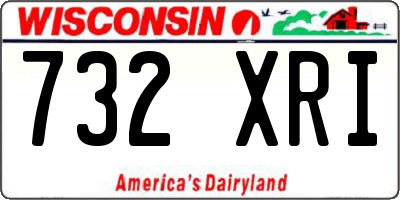 WI license plate 732XRI