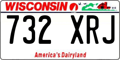 WI license plate 732XRJ
