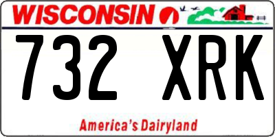 WI license plate 732XRK