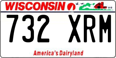 WI license plate 732XRM