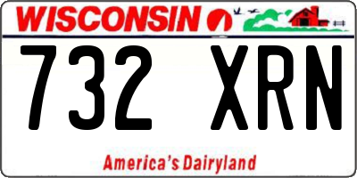 WI license plate 732XRN