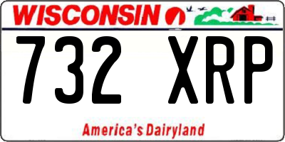 WI license plate 732XRP
