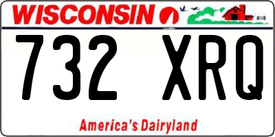 WI license plate 732XRQ