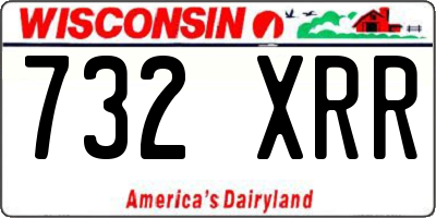 WI license plate 732XRR