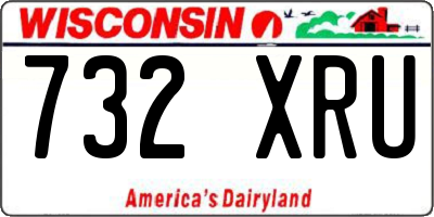 WI license plate 732XRU