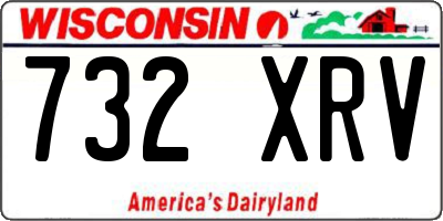 WI license plate 732XRV