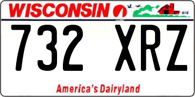 WI license plate 732XRZ