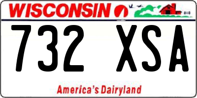 WI license plate 732XSA