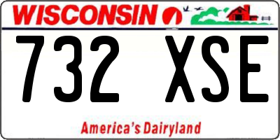 WI license plate 732XSE