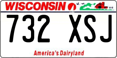 WI license plate 732XSJ