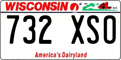 WI license plate 732XSO