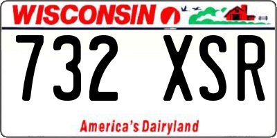 WI license plate 732XSR