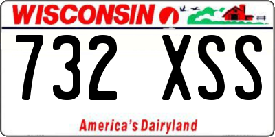 WI license plate 732XSS
