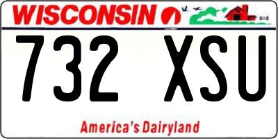 WI license plate 732XSU