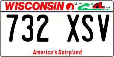 WI license plate 732XSV