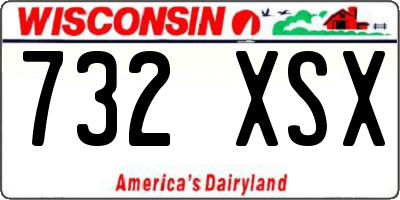 WI license plate 732XSX